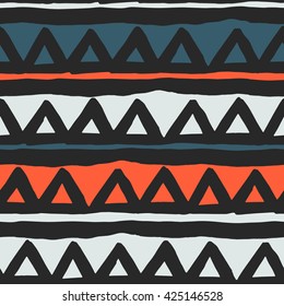 Triangles geometric seamless pattern in vector. Colorful trendy pattern collection.