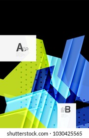 Triangles and geometric shapes abstract background. Vector illustration for your design