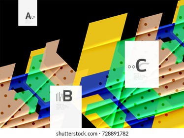 Triangles and geometric shapes abstract background. Vector illustration for your design