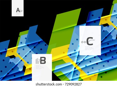 Triángulos y formas geométricas de fondo abstracto. Ilustración vectorial para su diseño
