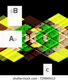 Triangles and geometric shapes abstract background. Vector illustration for your design