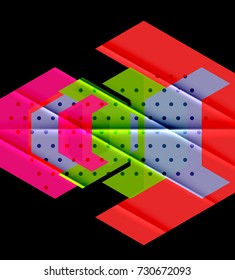 Triángulos y formas geométricas de fondo abstracto. Ilustración vectorial para su diseño