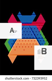 Triangles and geometric shapes abstract background. Vector illustration for your design