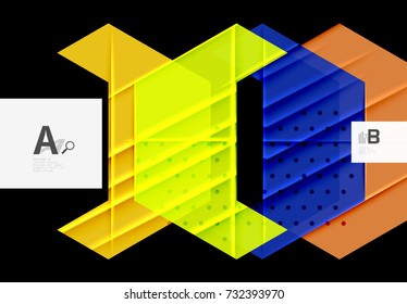 Triangles and geometric shapes abstract background. Vector illustration for your design