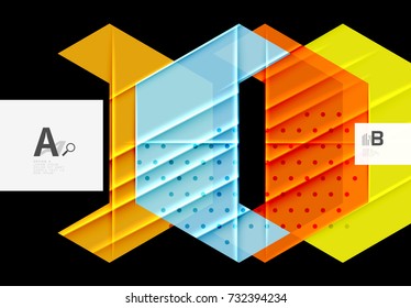 Triangles and geometric shapes abstract background. Vector illustration for your design
