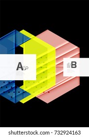 Triángulos y formas geométricas de fondo abstracto. Ilustración vectorial para su diseño