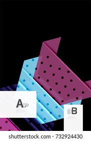 Triángulos y formas geométricas de fondo abstracto. Ilustración vectorial para su diseño