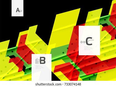 Triangles and geometric shapes abstract background. Vector illustration for your design