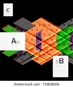 Triángulos y formas geométricas de fondo abstracto. Ilustración vectorial para su diseño