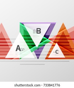 Triangles and geometric shapes abstract background. Vector illustration for your design