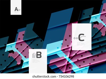 Triangles and geometric shapes abstract background. Vector illustration for your design