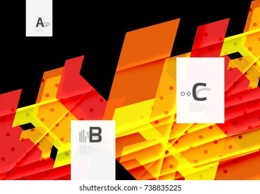 Triangles and geometric shapes abstract background. Vector illustration for your design