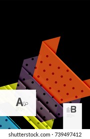 Triangles and geometric shapes abstract background. Vector illustration for your design