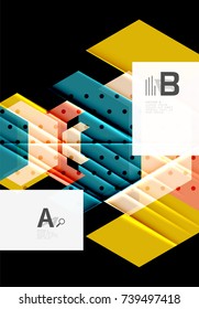 Triangles and geometric shapes abstract background. Vector illustration for your design