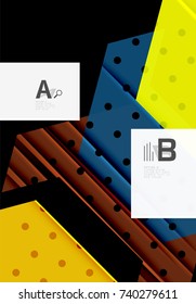 Triángulos y formas geométricas de fondo abstracto. Ilustración vectorial para su diseño