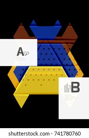 Triangles and geometric shapes abstract background. Vector illustration for your design