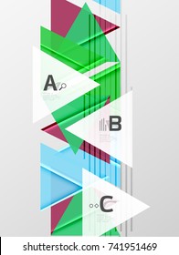 Triangles and geometric shapes abstract background. Vector illustration for your design