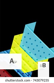 Triangles and geometric shapes abstract background. Vector illustration for your design