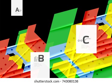 Triangles and geometric shapes abstract background. Vector illustration for your design