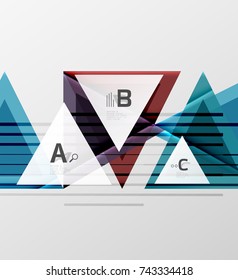 Triangles and geometric shapes abstract background. Vector illustration for your design