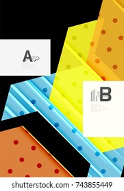 Triangles and geometric shapes abstract background. Vector illustration for your design