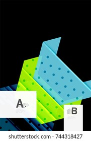 Triangles and geometric shapes abstract background. Vector illustration for your design