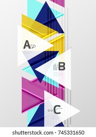 Triângulos e formas geométricas abstrato fundo. Ilustração vetorial para seu design