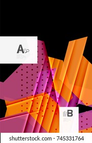 Triangles and geometric shapes abstract background. Vector illustration for your design