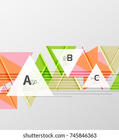 Triangles and geometric shapes abstract background. Vector illustration for your design