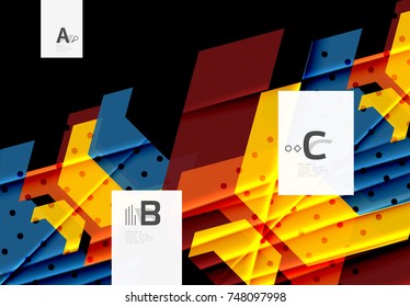 Triangles and geometric shapes abstract background. Vector illustration for your design