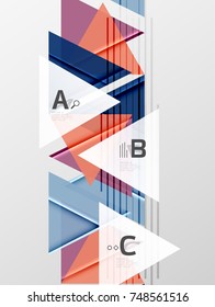 Dreiecke und geometrische Formen abstrakter Hintergrund. Vektorgrafik für Ihr Design