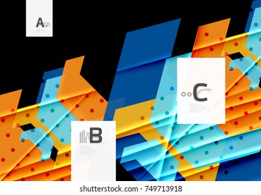 Triangles and geometric shapes abstract background. Vector illustration for your design