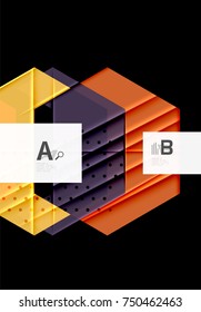 Triángulos y formas geométricas de fondo abstracto. Ilustración vectorial para su diseño