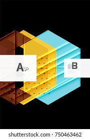 Triangles and geometric shapes abstract background. Vector illustration for your design