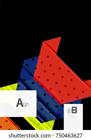 Triangles and geometric shapes abstract background. Vector illustration for your design
