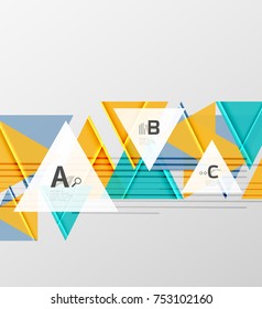 Triangles and geometric shapes abstract background. Vector illustration for your design