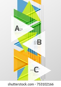 Triangles and geometric shapes abstract background. Vector illustration for your design