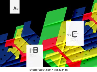 Dreiecke und geometrische Formen abstrakter Hintergrund. Vektorgrafik für Ihr Design