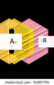 Triangles and geometric shapes abstract background. Vector illustration for your design
