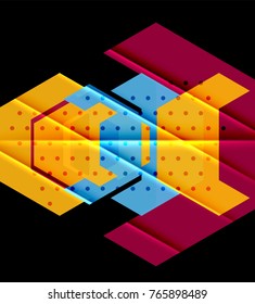 Triangles and geometric shapes abstract background. Vector illustration for your design