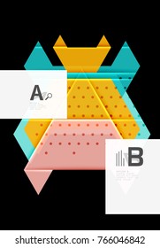 Triangles and geometric shapes abstract background. Vector illustration for your design