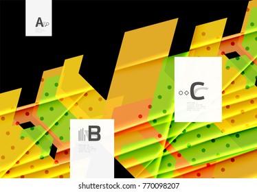 Triangles and geometric shapes abstract background. Vector illustration for your design