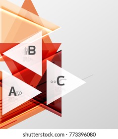 Triangles and geometric shapes abstract background. Vector illustration for your design