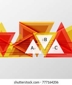 Triangles and geometric shapes abstract background. Vector illustration for your design