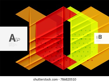 Triangles and geometric shapes abstract background. Vector illustration for your design