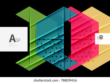 Triangles and geometric shapes abstract background. Vector illustration for your design