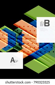 Triángulos y formas geométricas de fondo abstracto. Ilustración vectorial para su diseño