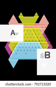 Triangles and geometric shapes abstract background. Vector illustration for your design