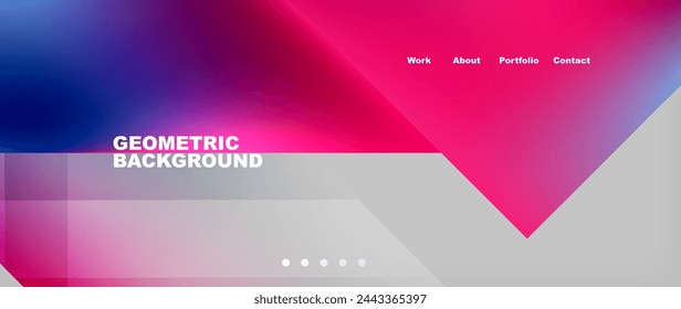 Triangles and geometric shapes composition with bright colorful gradient colors. Vector Illustration For Wallpaper, Banner, Background, Card, Book Illustration, landing page