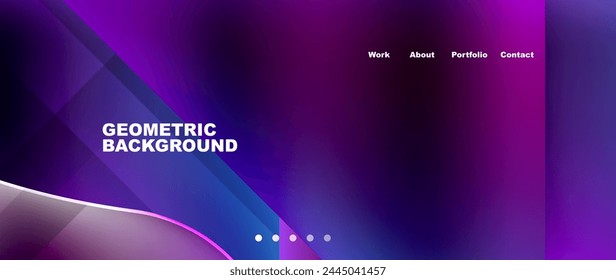 Triangles and geometric shapes composition with bright colorful gradient colors. Vector Illustration For Wallpaper, Banner, Background, Card, Book Illustration, landing page